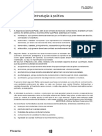 Filosofia-Exercícios Sobre Introdução À Política-2018