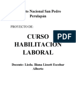 Curso Habilitación Laboral: Instituto Nacional San Pedro Perulapán