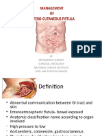 Enterocutaneous Fistula Management