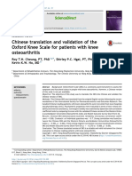 Chinese Translation and Validation of The Oxford Knee - 2017 - Hong Kong Physio