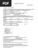 Worksheet IX Physics