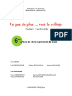 Un Pas de Plus Vers Le Collège - Cahier D'activités - 6éme Enseignement de Base