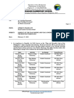 School Memorandum No 9 S 2023 - Conduct of The Regular Flag Raising and Flag Retreat Ceremonies