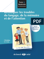 Rééduquer Les Troubles Du Langage, de La Mémoire Et de L'attention