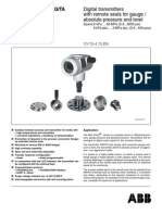 Multi Vision 2020TG/TA: Digital Transmitters With Remote Seals For Gauge / Absolute Pressure and Level