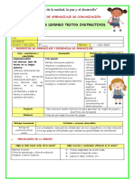 Ses-Lun-Comun-Bienvenida Jugamos Leyendo Textos Instructivos