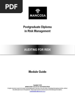 MANCOSA PGDRM - Auditing For Risk - Study Guide