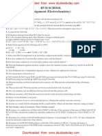 CBSE Class 12 Chemistry Worksheet - Electrochemistry