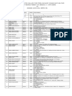 List of Candidates Called For Preliminary Examination For: SL No Name of The Candidate Category Roll No Present Address