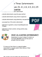 Determinants - Ch. 2.1, 2.2, 2.3, 2.4, 2.5