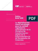 Policy Brief #29 La Digitalización Como Estrategia para La Calidad Regulatoria