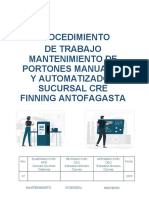 Procedimiento de Trabajo Mtto Cre Primer Semestre 2023