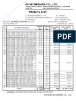 Vietnam Secureman Co., Ltd. Packing List