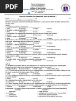 4th Quarter Summative Test Mapeh 7