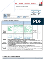 Actividad de Aprendizaje: Nro. Experiencia Mes Nro - Actividad