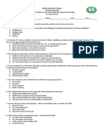 Prefinal Exam in NCM 107 - Final Format