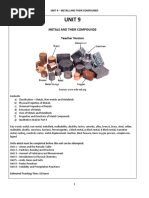 Unit 9 - Metals and Their Compounds Teacher Version