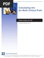 Calculating The As Built Critical Path