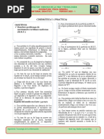 Cinemática I Semana # 2 de Trabajo FG 2023-1