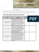 Data Center Relocation Project Wrap-Up Checklist