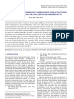 Comparative Study of Fire Resistant Design of Steel Structures AS PER IS800:2007, AS4100:1998, AISC360:2010 AND EN1993-1-2