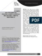 Educacao Do Campo No Cenario Da Politica Educacional Brasileira - Breve Historico