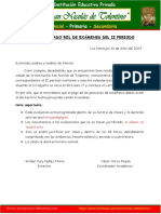 Comunicado Rol de Examen Unión