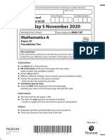 02a Igcse Maths 4ma1 2f November 2020 Examination Paper