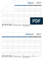 Calendario Horizontal Inicio en Lunes