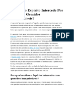 Por Que o Espírito Intercede Por Nós Com Gemidos Inexprimíveis