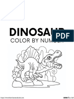 Dinosaur Color by Number