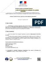 CF Enseignants - Dossier Demande AGREMENT