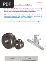 Unit 3 - 1 - Design of Spur and Helical Gears