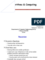 1st Sem, ITP, Lecture 11-Algorithms & Computing