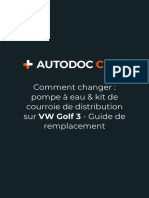 Comment Changer - Pompe À Eau & Kit de Courroie de Distribution Sur VW Golf 3 - Guide de Remplacement