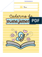 Divisórias de Caderno de Planejamento Tema Borboletas e Flores