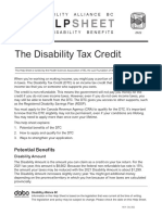 Disability Tax Credit Instructions