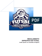 Regulamento - Futsal