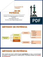 Aula 8 - CQ de Matérias-Primas Métodos de Potência