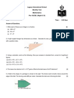 Pre IGCSE 0.13 Mathematics