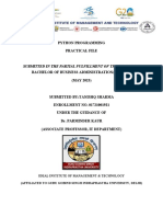 Python Practical File Tanishq