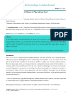 Antibacterial Activity of Extract of Piper Nigrum Leaf