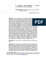 O CONTEXTO ESCOLAR EM ANÁLISE: As Práticas Interdisciplinares e As Mudanças No Cotidiano Escolar