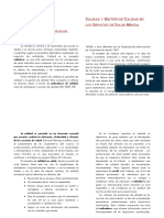 Calidad y Gestión de Calidad en Los Servicios de Salud Mental