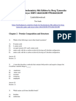 Biochemistry 8th Edition by Berg Tymoczko Gatto and Stryer ISBN Test Bank