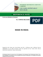 Make in India: Reference Note