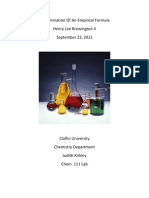 Determination of An Empirical Formula