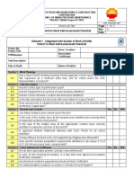 Permit To Work Self Assesment Checklist