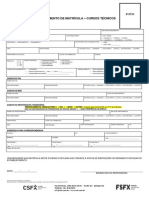 Requerimento de Matrã - Cula - Cursos Tã - Cnicos