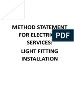 Method Statement For Electrical Services